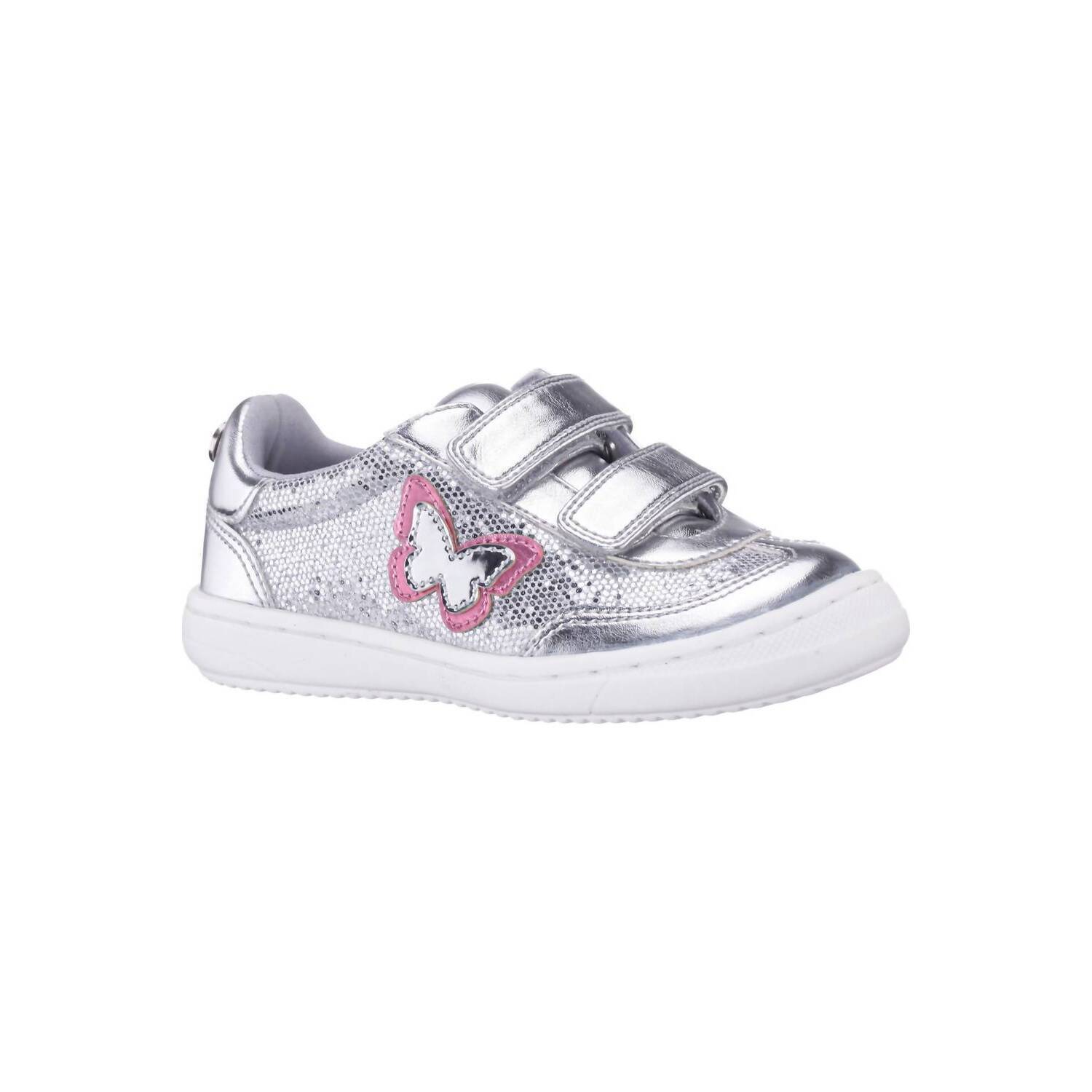 New Nina Girls Desty Sneakers In Silver Glitter